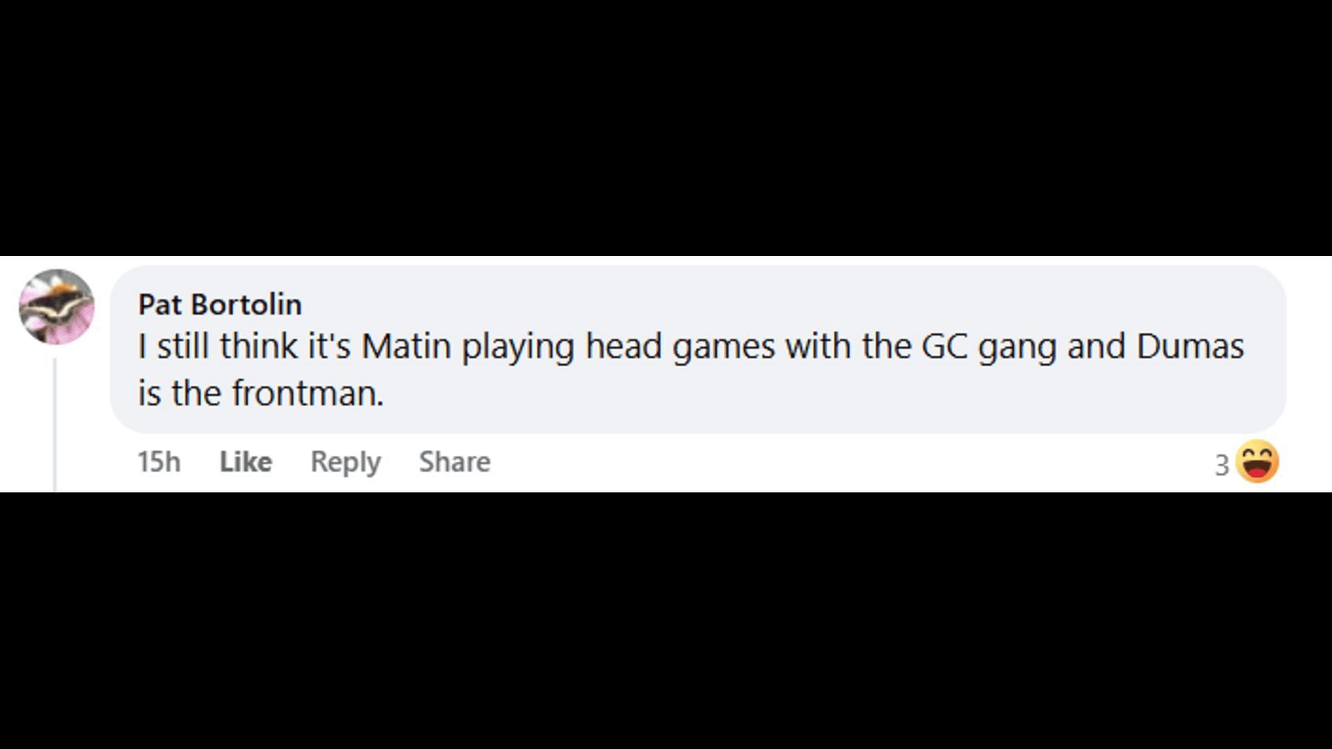 A post made by a fan, suggesting that Dumas seemed to be the frontman (Image via Facebook/The Young and the Restless)